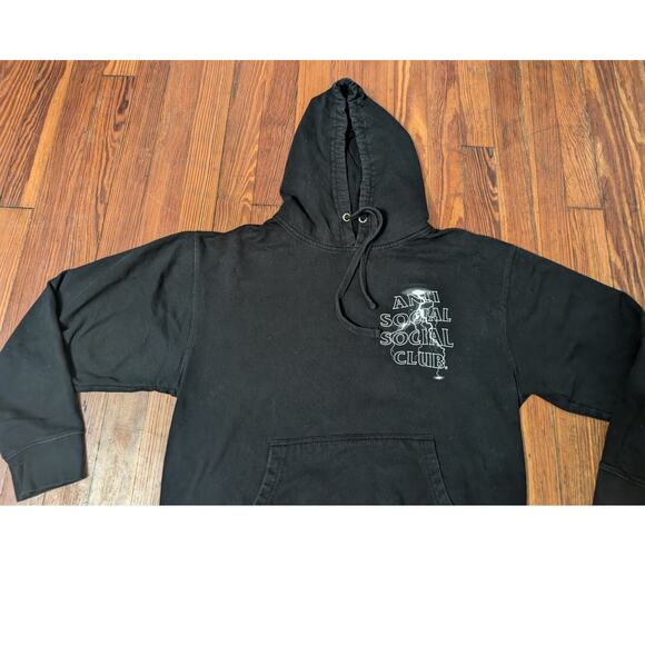 Anti Social Social Club Black Mens Medium Hoodie - Picture 4 of 7